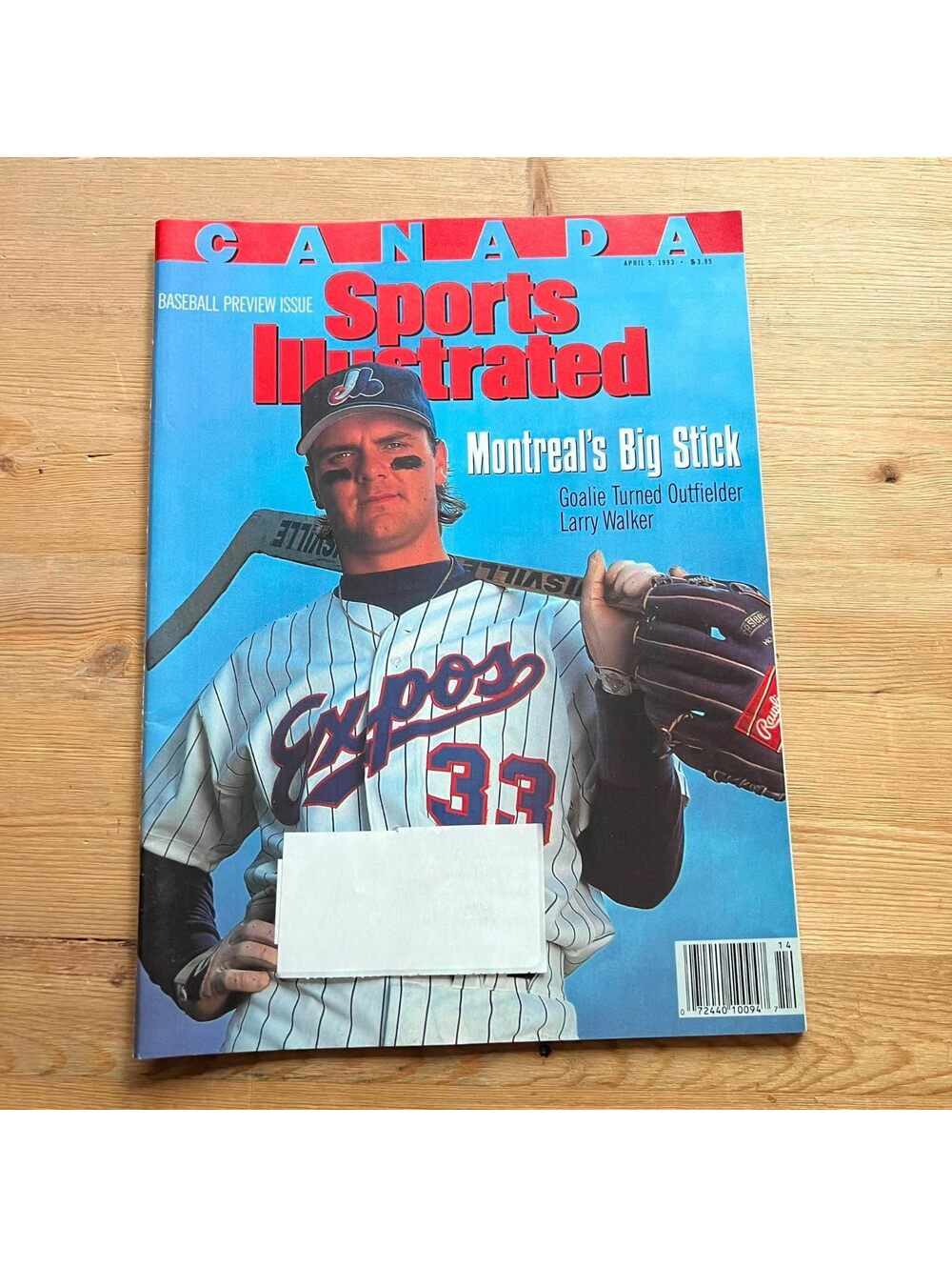 Sports Illustrated Montreal's Big Stick April 5, 1993 Magazine BK03